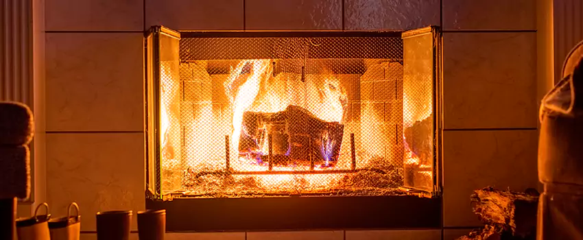 Mendota Hearth Landscape Fireplace Installation in Bay City, Michigan